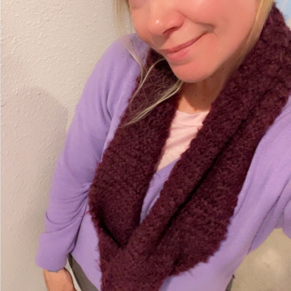 Chic Plum Infinity Scarf for Women